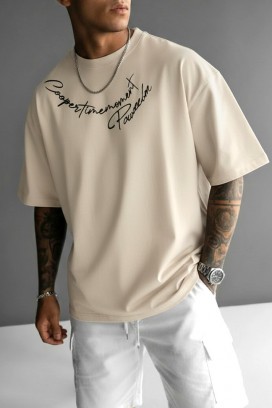 мъжка тениска MIHROLO BEIGE