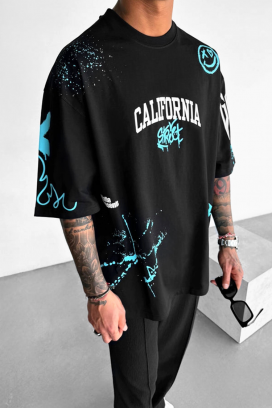 мъжка тениска LARGONZO BLACK