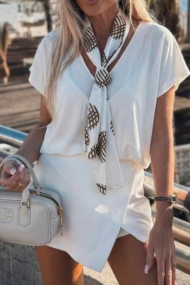 тениска ZEVIRA WHITE