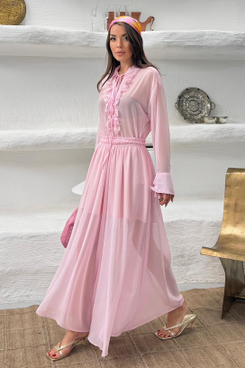 ефирен и нежен ежедневен комплект в две части MERLINA PINK