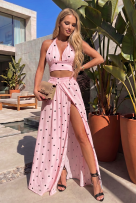 съблазнителен дамски комплект на точки BELARIA PINK