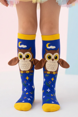 детски чорапки с 3D принт бухал с меки крила OWL DREAMS