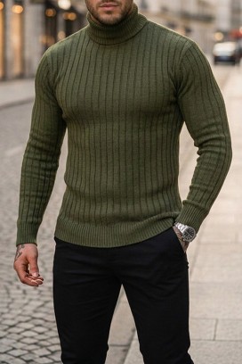 мъжки пуловер RACHERO KHAKI
