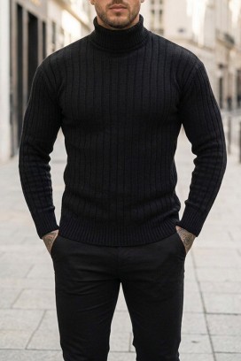 мъжки пуловер RACHERO BLACK