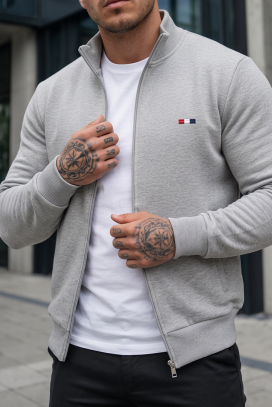 мъжки суичър NORONO LIGHT GREY